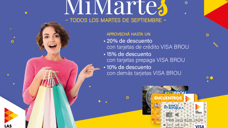Las Piedras Shopping invita a disfrutar de grandes descuentos durante los martes de setiembre