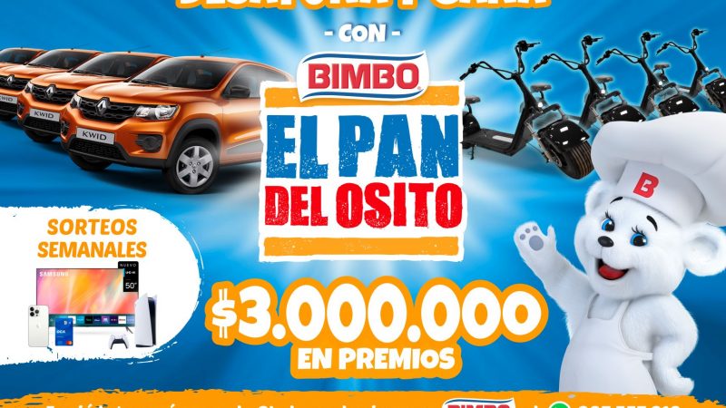 Bimbo entrega autos y motos todas las semanas con la promoción «Desayuná y ganá»