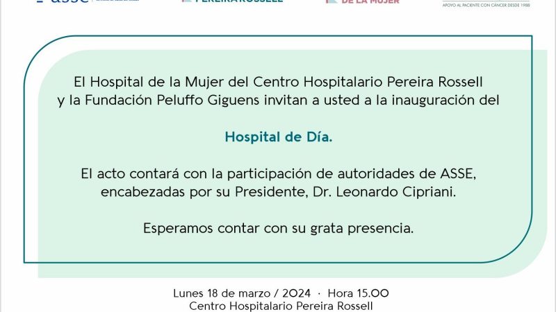 El Hospital de la Mujer y la Fundación Peluffo Giguens inauguran el nuevo Hospital de Día: centro de tratamiento oncológico ambulatorio