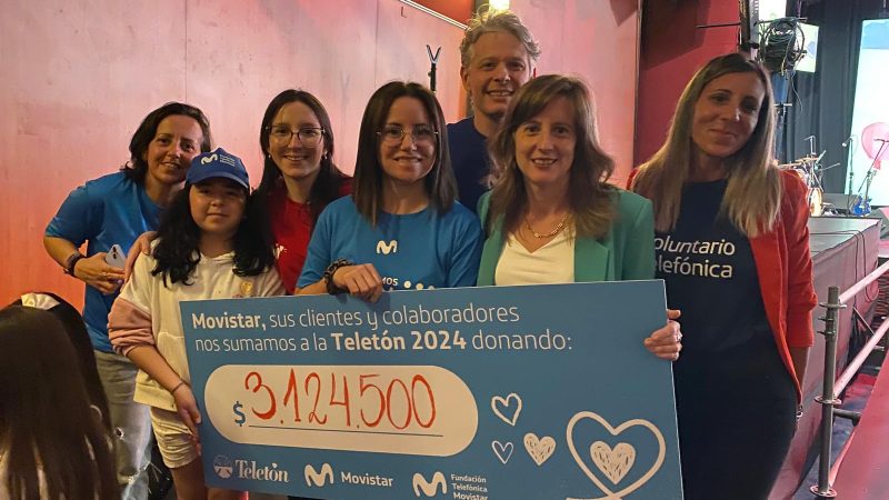 Movistar, sus clientes y colaboradores ya donaron más de $ 3.100.000 a la Teletón
