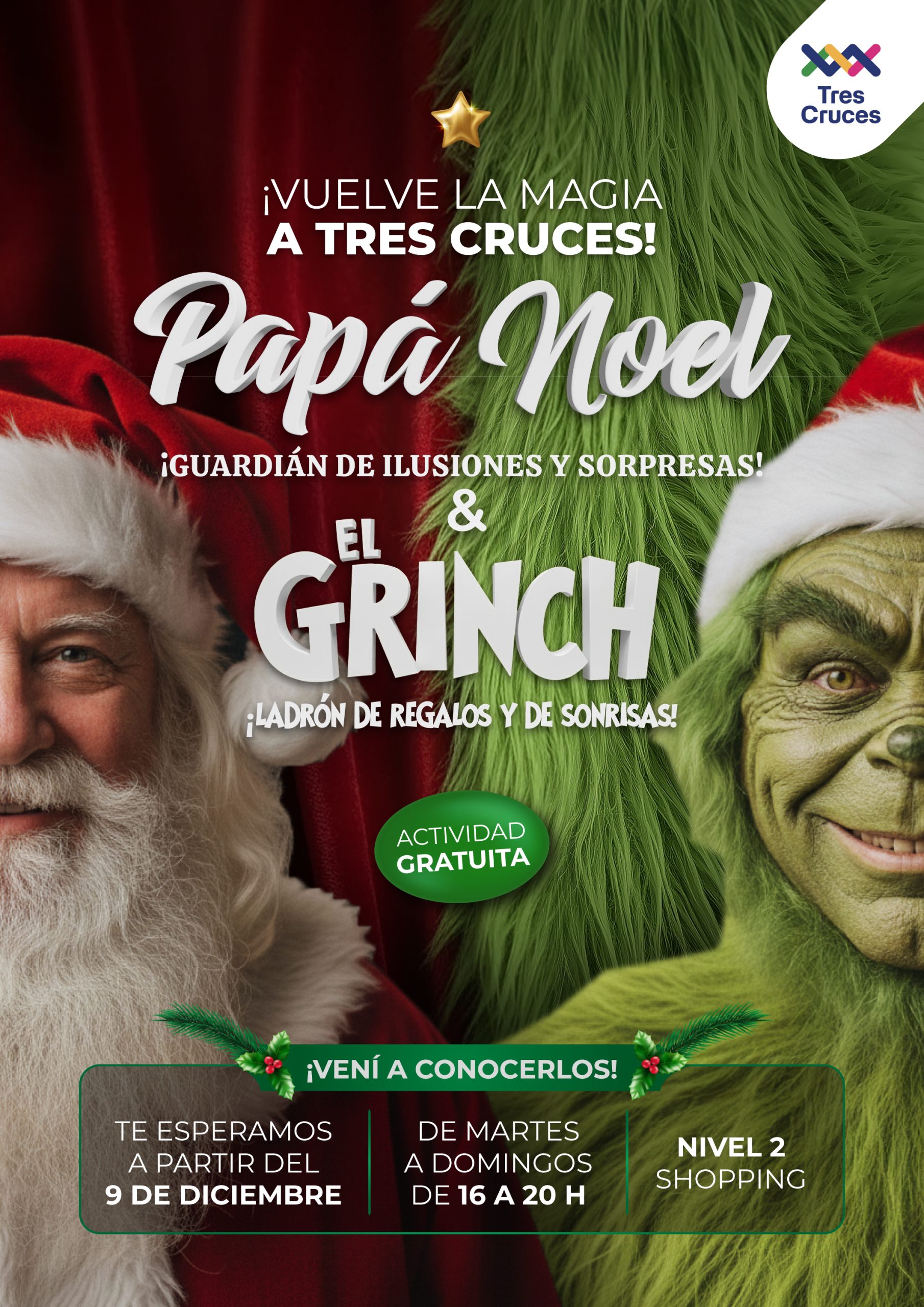 La Navidad se enciende en Tres Cruces con magia y momentos para disfrutar