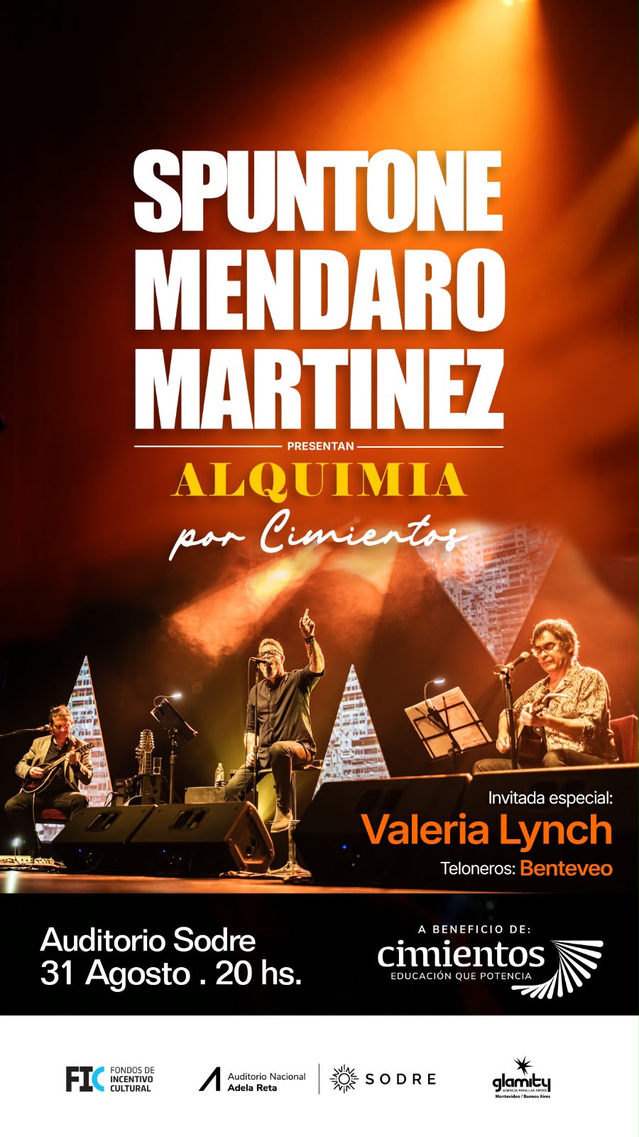 Spuntone-Mendaro-Martínez presentan «Alquimia» a beneficio de Cimientos Uruguay