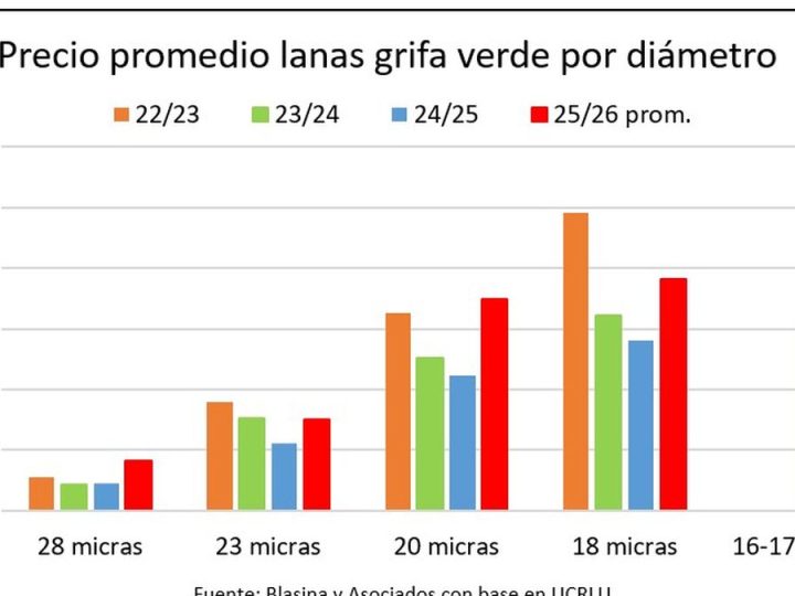 Precios de las lanas subieron entre 81% y 36% en la última zafra